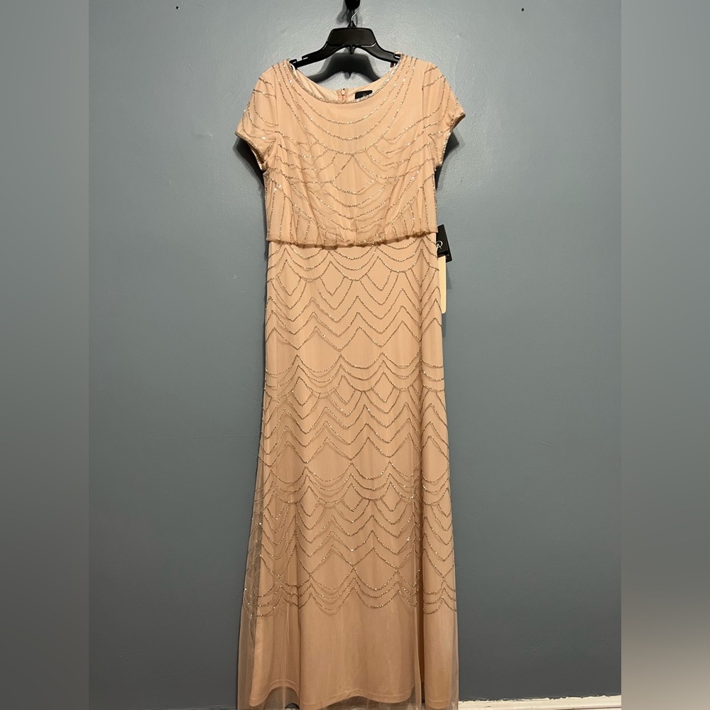 High Quality Adriana Papell Evening Gown Dress - light pink - size 12M-formal